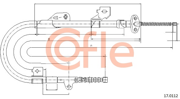 COFLE BV 17.0112 Kézifék bowden, kézifék kötél