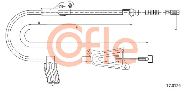 COFLE CFE17.0126 huzal, rögzítőfék