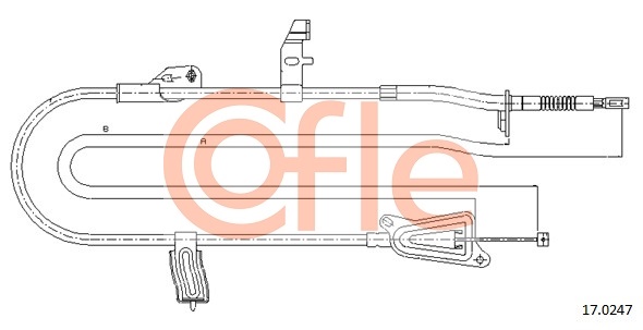 COFLE CFE17.0247 huzal, rögzítőfék