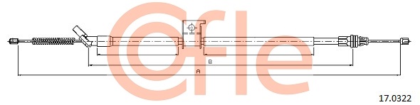 COFLE 17.0322 CO Kézifék bowden, kézifék kötél