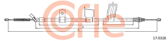COFLE COF 17.0326 Kézifék bowden, kézifék kötél