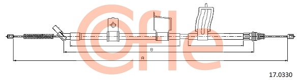 COFLE 17.0330 CO Kézifék bowden, kézifék kötél