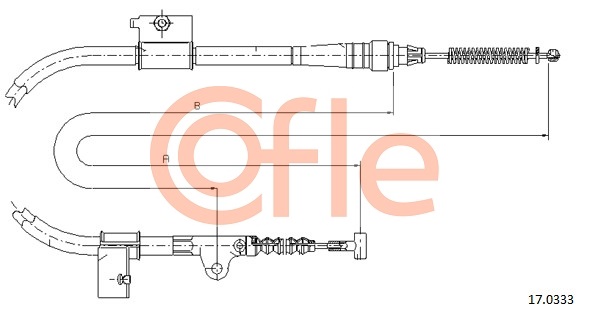 COFLE COF 17.0333 Kézifék bowden, kézifék kötél