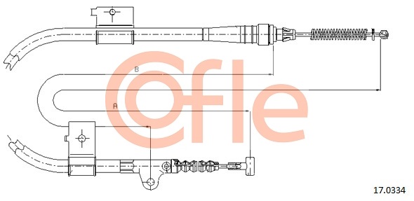 COFLE COF 17.0334 Kézifék bowden, kézifék kötél