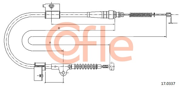 COFLE CFE17.0337 huzal, rögzítőfék