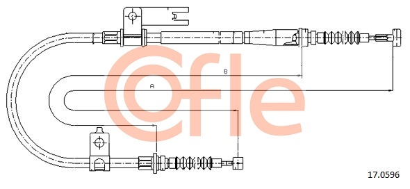 COFLE CFE17.0596 huzal, rögzítőfék