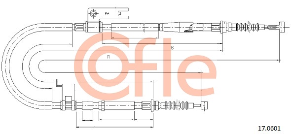 COFLE CFE17.0601 huzal, rögzítőfék