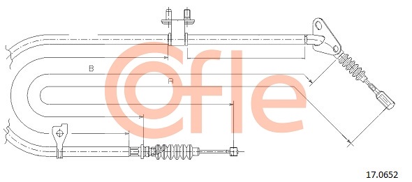 COFLE CFE17.0652 huzal, rögzítőfék