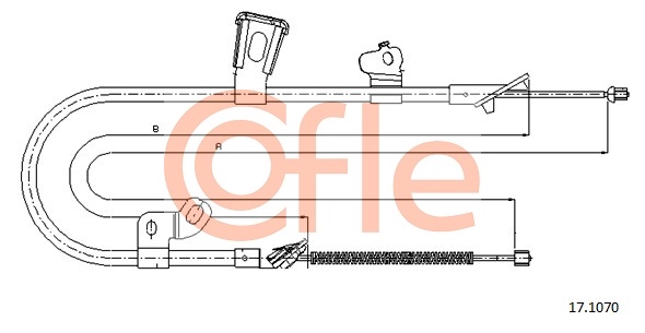 COFLE COF 17.1070 Kézifék bowden, kézifék kötél