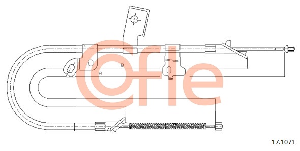 COFLE CFE17.1071 huzal, rögzítőfék