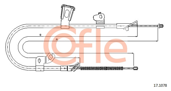 COFLE CFE17.1078 huzal, rögzítőfék