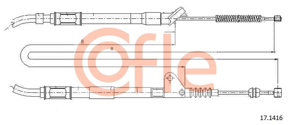 COFLE CFE17.1416 huzal, rögzítőfék