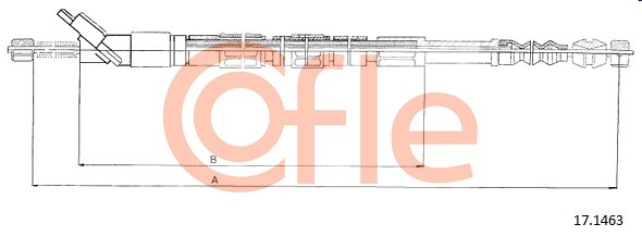 COFLE BV 17.1463 Kézifék bowden, kézifék kötél