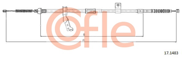 COFLE COF 17.1483 Kézifék bowden, kézifék kötél