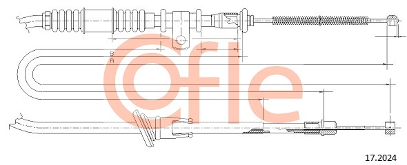 COFLE COF 17.2024 Kézifék bowden, kézifék kötél