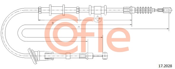 COFLE COF 17.2028 Kézifék bowden, kézifék kötél