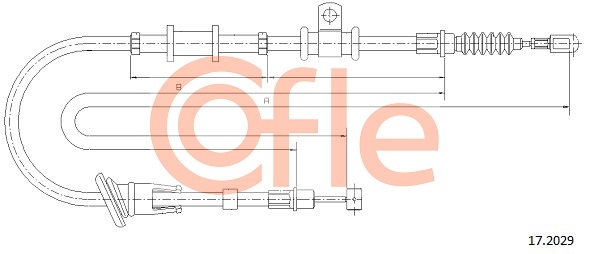 COFLE COF 17.2029 Kézifék bowden, kézifék kötél