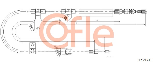 COFLE CFE17.2121 huzal, rögzítőfék