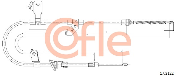 COFLE CFE17.2122 huzal, rögzítőfék