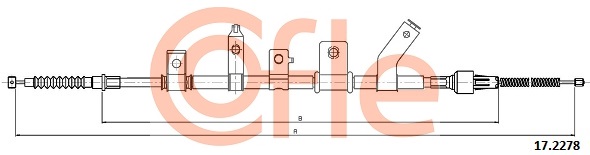 COFLE COF 17.2278 Kézifék bowden, kézifék kötél