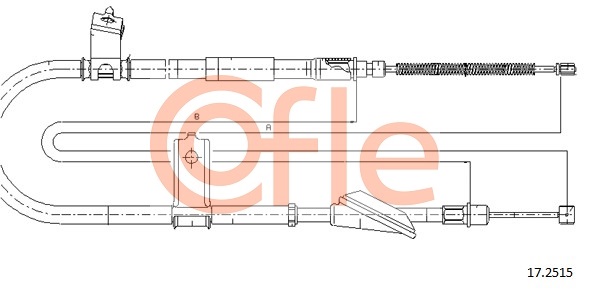 COFLE COF 17.2515 Kézifék bowden, kézifék kötél