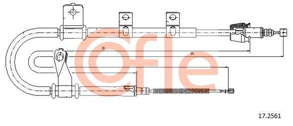 COFLE CFE17.2561 huzal, rögzítőfék