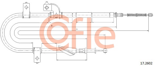 COFLE 225 471 17.2602 - Kézifék bowden, kézifék kötél
