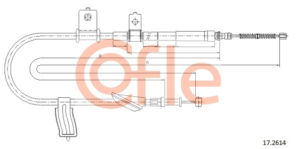 COFLE CFE17.2614 huzal, rögzítőfék