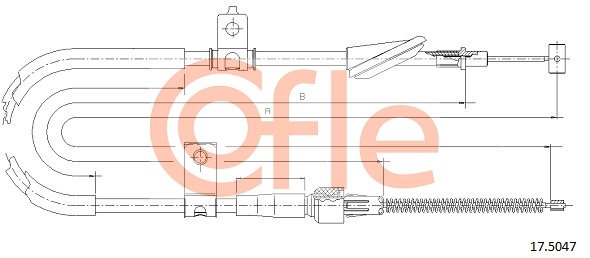 COFLE COF 17.5047 Kézifék bowden, kézifék kötél