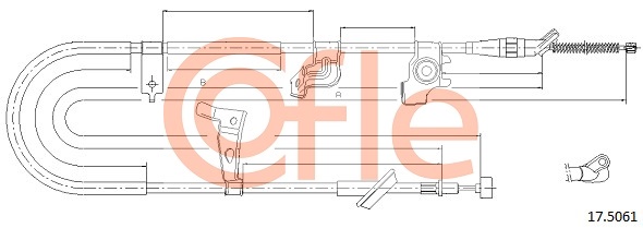COFLE CFE17.5061 huzal, rögzítőfék