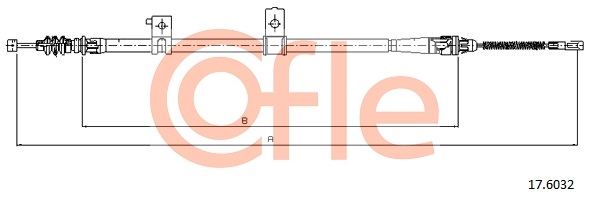 COFLE CFE17.6032 huzal, rögzítőfék