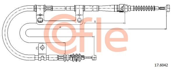 COFLE COF 17.6042 Kézifék bowden, kézifék kötél