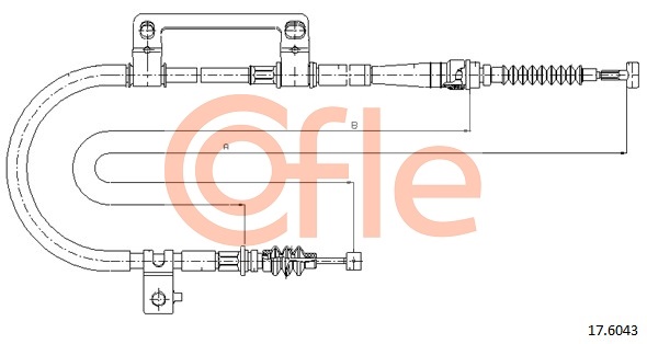 COFLE CFE17.6043 huzal, rögzítőfék