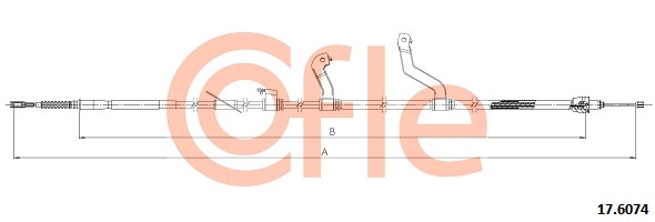 COFLE 258 599 17.6074 - Kézifék bowden, kézifék kötél
