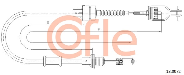 COFLE 351 759 18.0072 - Kuplungkötél, kuplungbowden