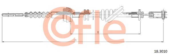 COFLE 92.18.3010 Kuplungkötél, kuplungbowden