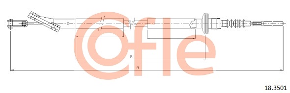 COFLE COF 18.3501 Kuplungkötél, kuplungbowden