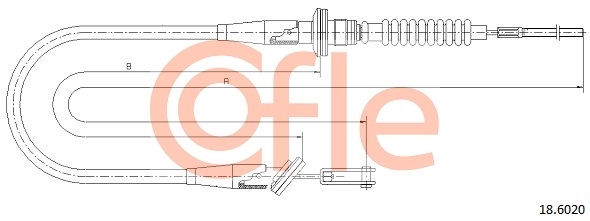 COFLE COF 18.6020 Kuplungkötél, kuplungbowden