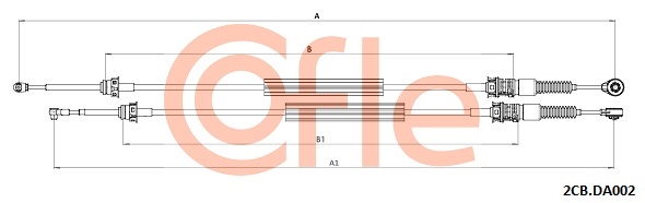 COFLE 92.2CB.DA002 92.2CB.DA002 CABLU TRANSMISIE MANUALA - COFLE