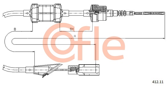 COFLE COF 412.11 Kuplungkötél, kuplungbowden