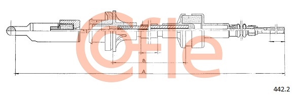 COFLE COF 442.2 Kuplungkötél, kuplungbowden