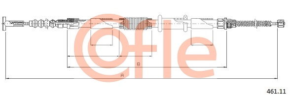 COFLE COF 461.11 Kézifék bowden, kézifék kötél
