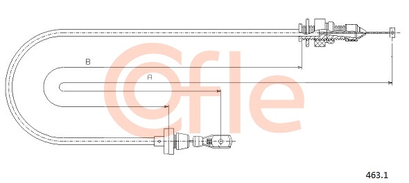 COFLE BV 463.1 Gázbowden