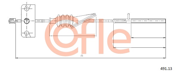 COFLE COF 491.13 Kézifék bowden, kézifék kötél