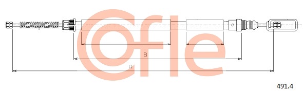 COFLE COF 491.4 Kézifék bowden, kézifék kötél