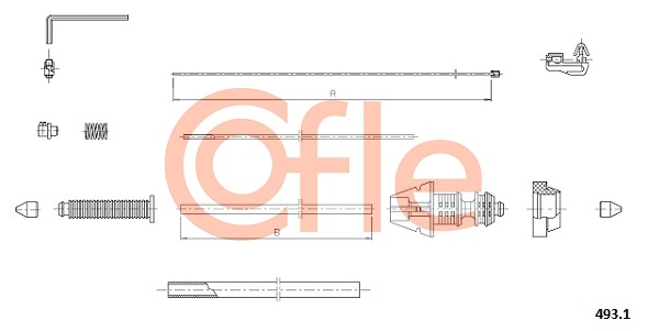 COFLE COF 493.1 Gázbowden