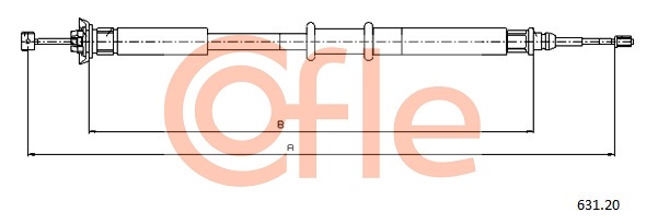 COFLE CFE631.20 huzal, rögzítőfék