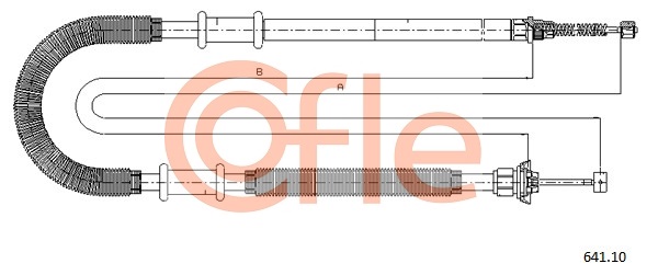 COFLE COF 641.10 Kézifék bowden, kézifék kötél