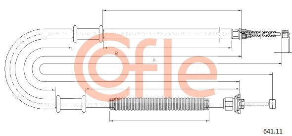 COFLE CFE641.11 huzal, rögzítőfék