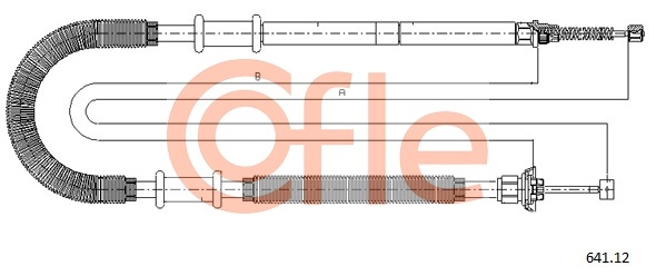 COFLE 641.12 CO Kézifék bowden, kézifék kötél